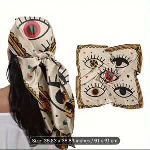 Eye Print Silk Scarf